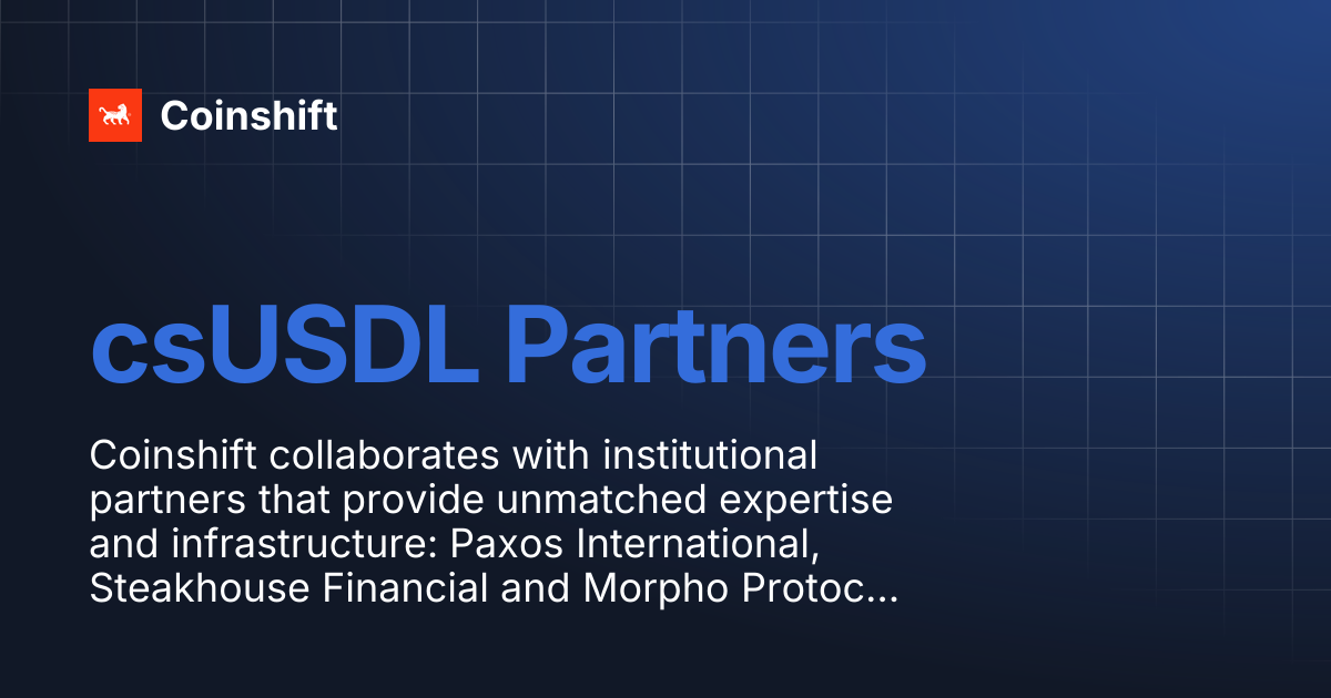 Trusted Partners | Coinshift